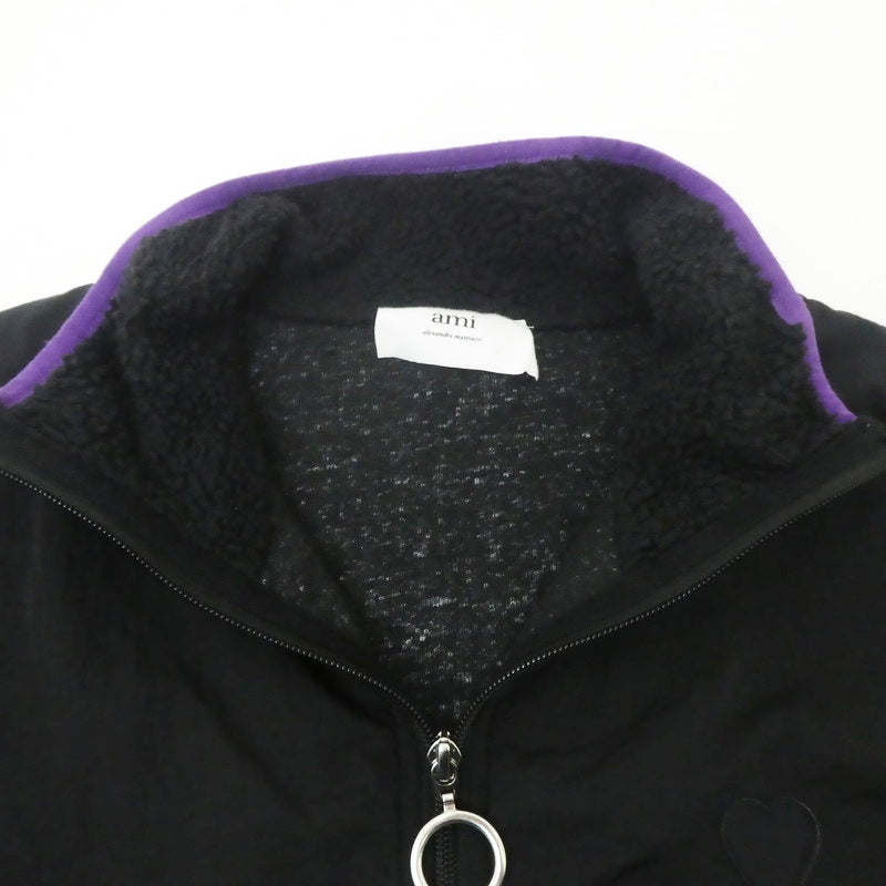 【中古】AMI | アミ Ami de Coeur Sherpa Zipped Jacket その他アウター HJK007.761 ブラック サイズ:M