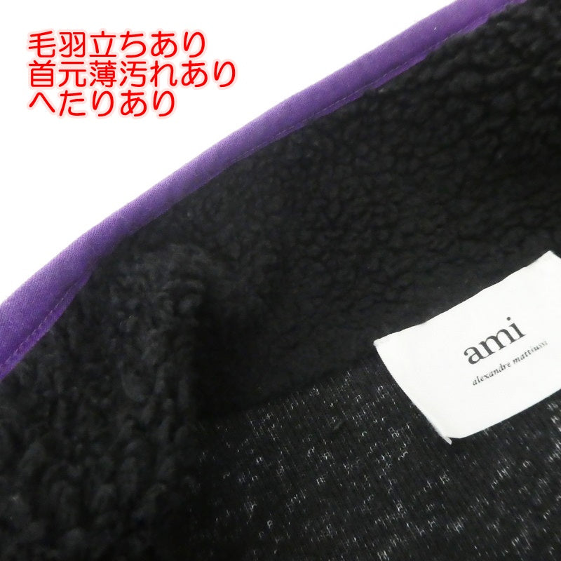 【中古】AMI | アミ Ami de Coeur Sherpa Zipped Jacket その他アウター HJK007.761 ブラック サイズ:M