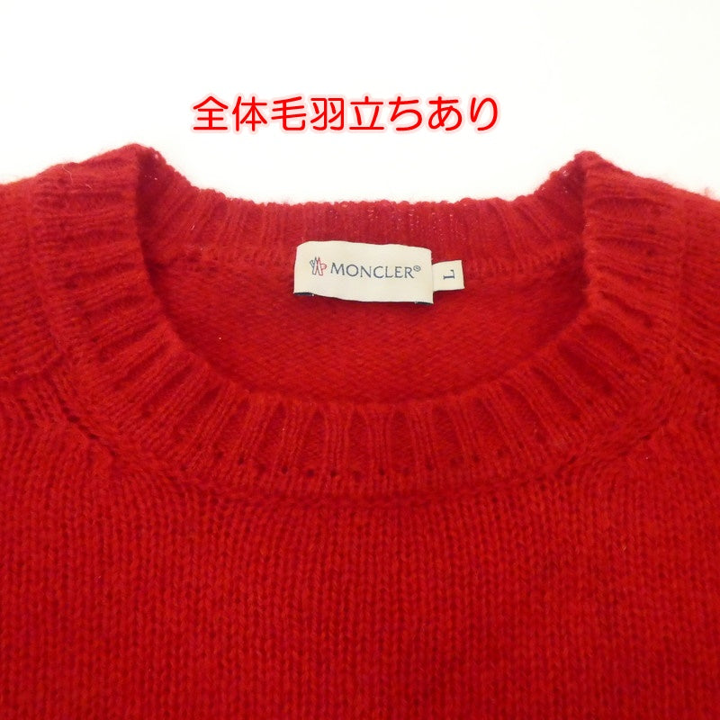 【中古】MONCLER | モンクレール MAGLIONE TRICOT GIROCOLLO セーター レッド サイズ:L