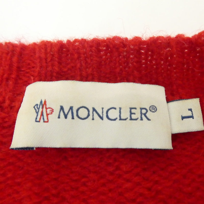 【中古】MONCLER | モンクレール MAGLIONE TRICOT GIROCOLLO セーター レッド サイズ:L