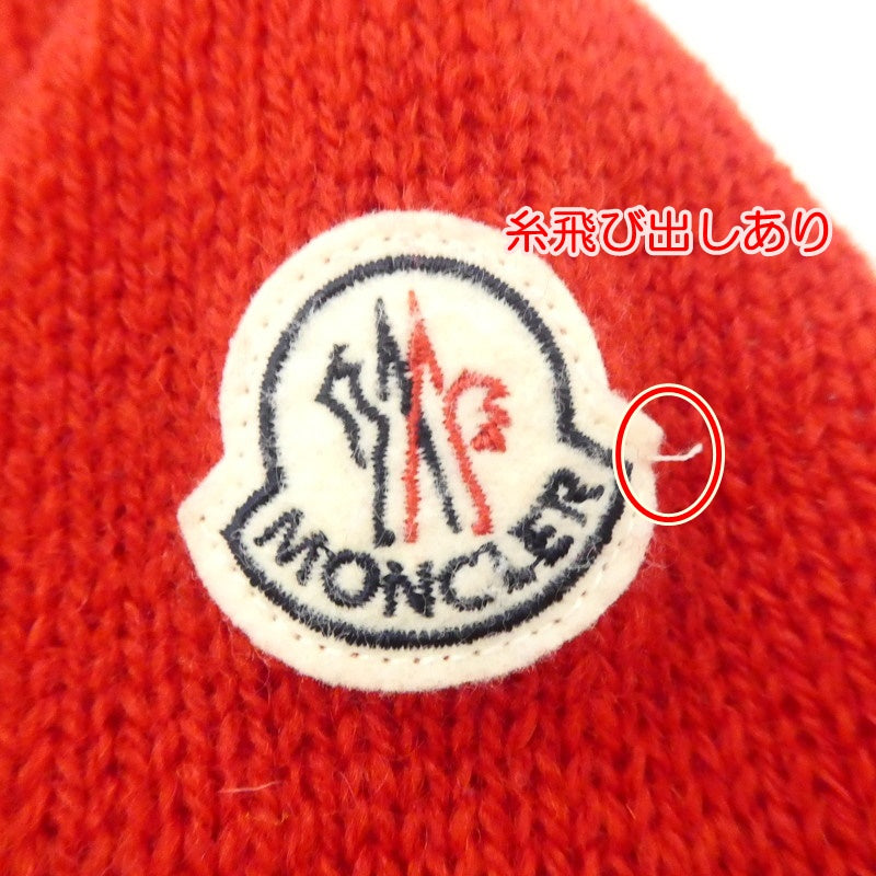 【中古】MONCLER | モンクレール MAGLIONE TRICOT GIROCOLLO セーター レッド サイズ:L
