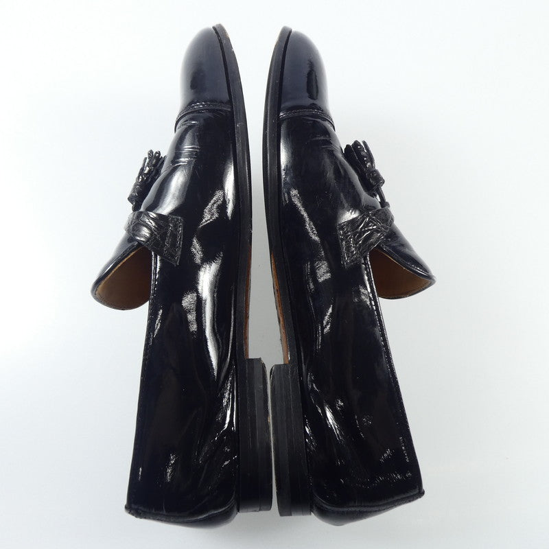 【中古】DOUCAL'S | デュカルス エナメルタッセルローファー ローファー 1616 ブラック 25cm