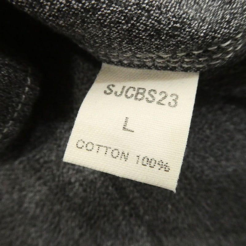 【中古】SAMURAI JEANS | サムライジーンズ 撚り杢セルビッチシャンブレーシャツ 長袖シャツ SJCBS23 グレー サイズ:L