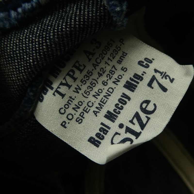 【中古】The REAL McCOY'S | ザリアルマッコイズ TYPE A-3 CAP キャップ MA16001 ネイビー