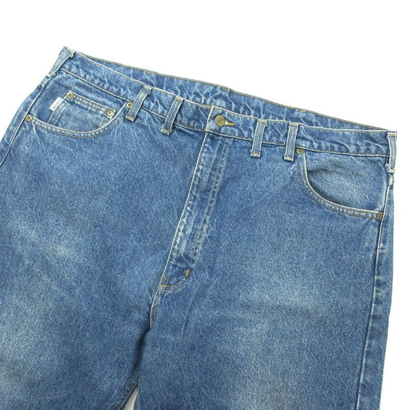 【中古】Carhartt | カーハート デニムパンツ 880 90s レザーパッチ ブルー サイズ:44