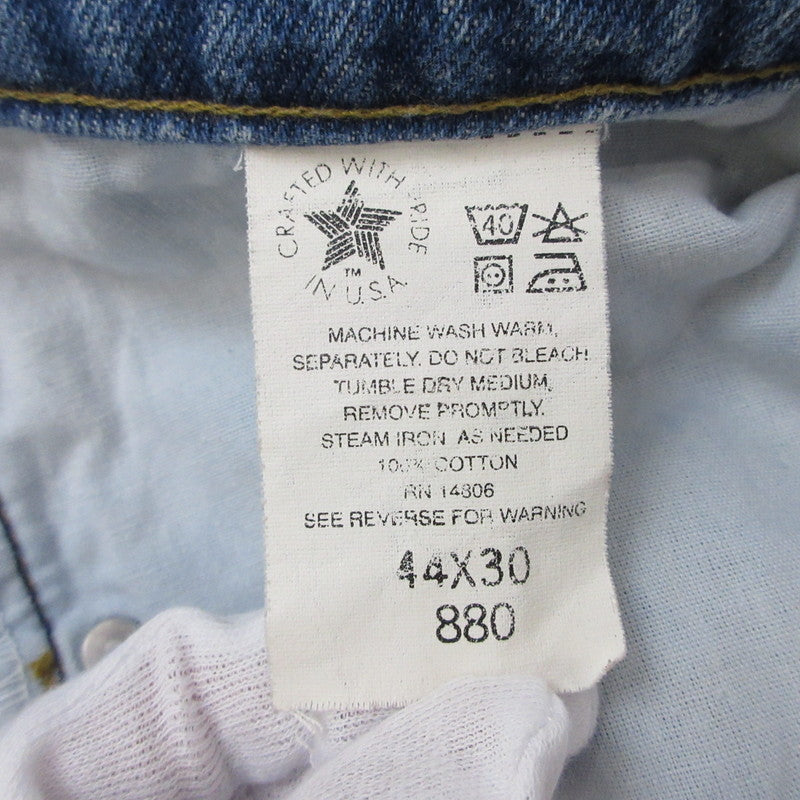 【中古】Carhartt | カーハート デニムパンツ 880 90s レザーパッチ ブルー サイズ:44