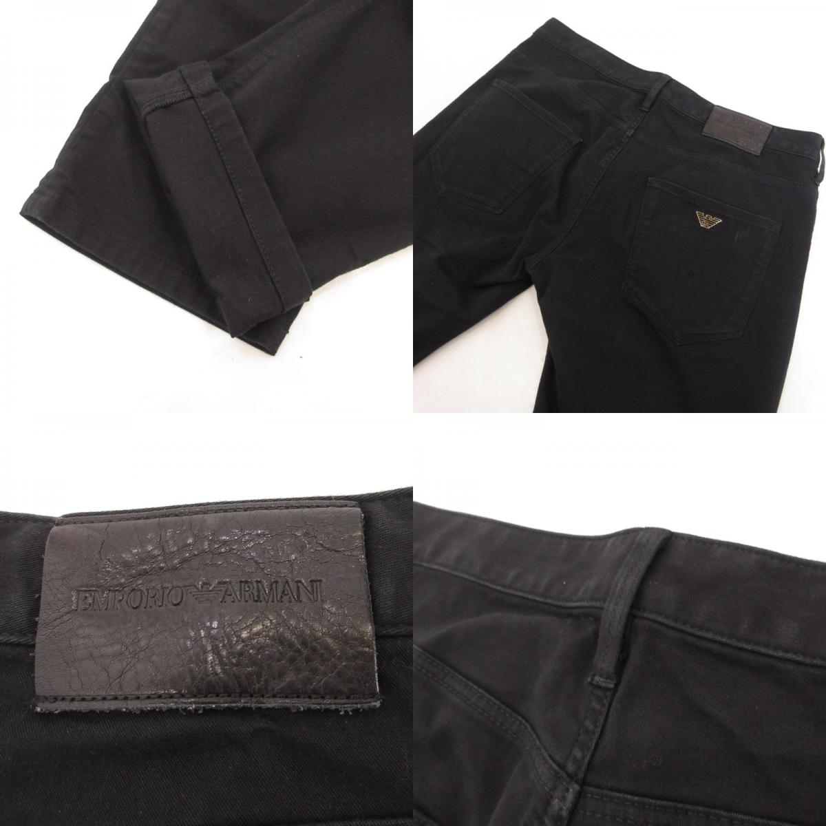 【中古】Emporio Armani | エンポリオ・アルマーニ J06コンフォートストレッチギャバジン パンツ 8N1J06 1GN0Z ブラック サイズ:31