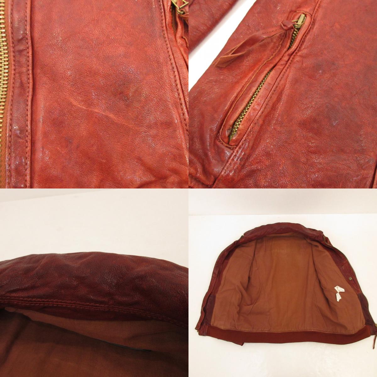 【中古】JOHN BULL | ジョンブル レザー 16135 レッド サイズ:M