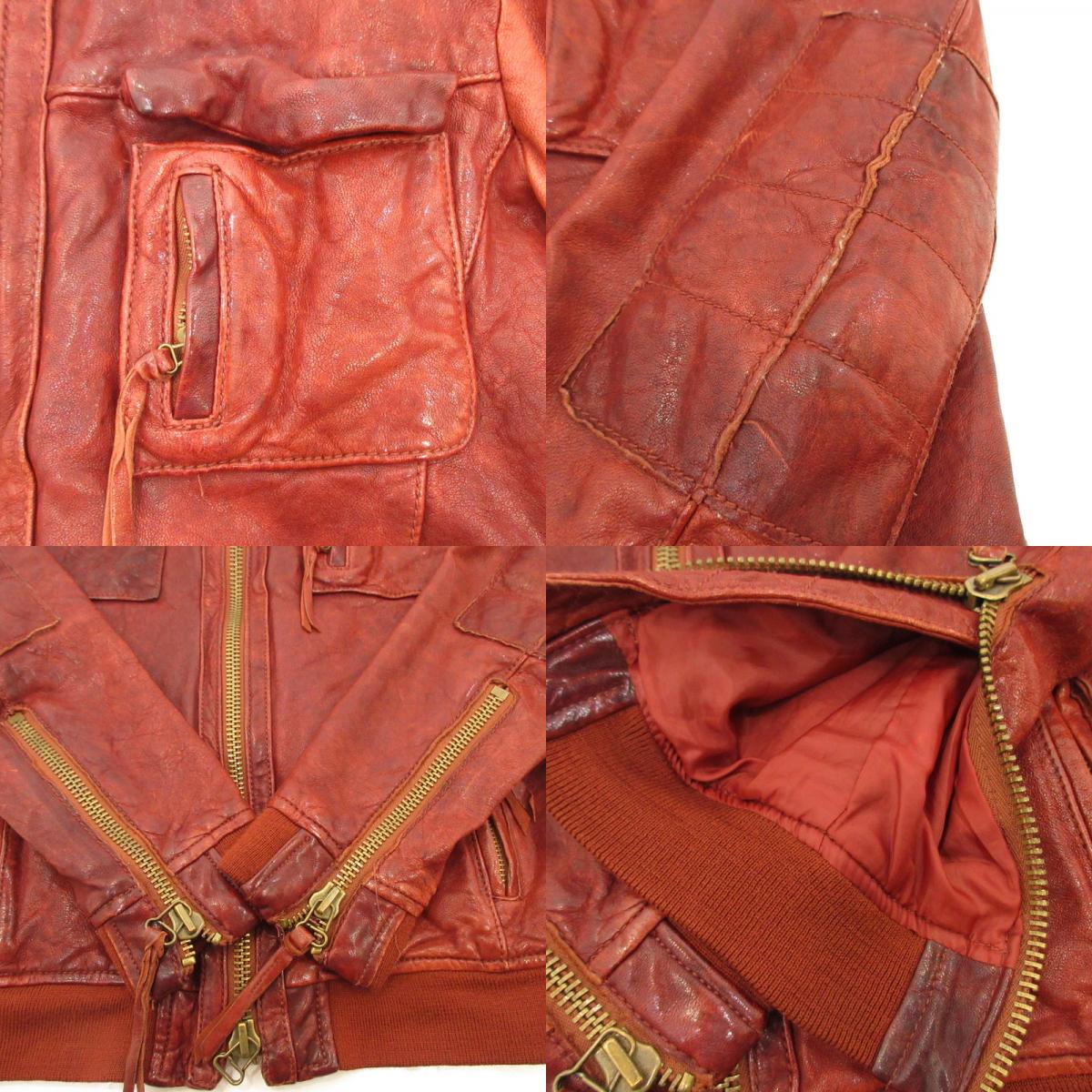 【中古】JOHN BULL | ジョンブル レザー 16135 レッド サイズ:M