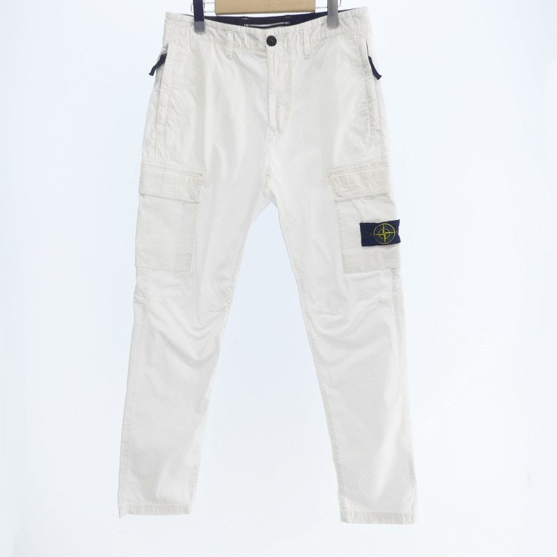 【中古】STONE ISLAND | ストーンアイランド カーゴパンツ 801530410 サイズ:W:29 2024S/S 国内正規品 ホワイト