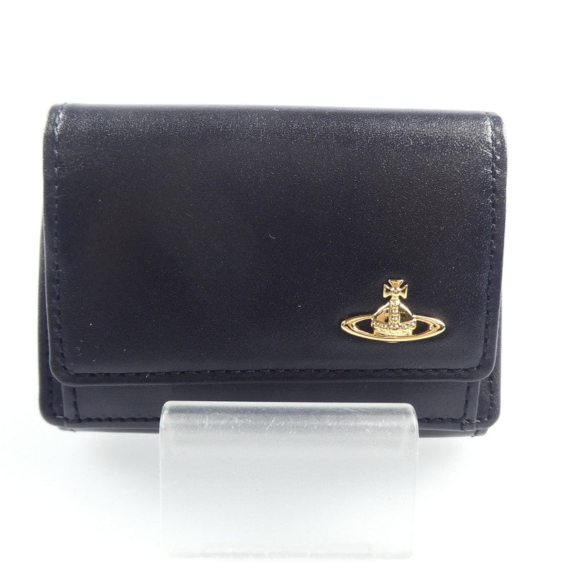 【中古】Vivienne Westwood | ヴィヴィアンウエストウッド VINTAGE WATER ORB 三つ折り財布 3318M1J ブラック