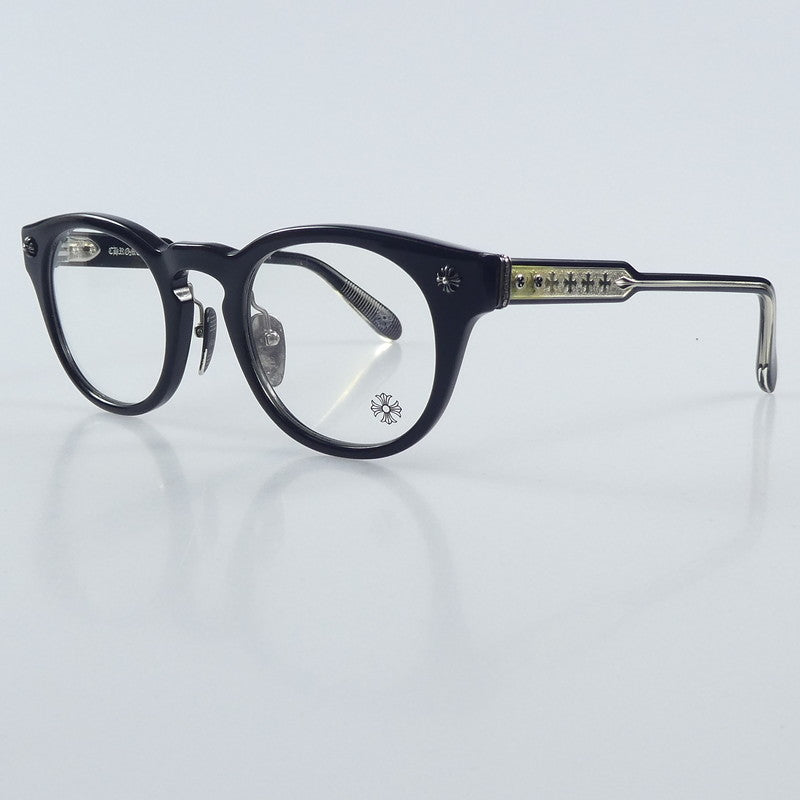 【中古】CHROME HEARTS | クロムハーツ DINGALONGLINGLONG メガネ サイズ:49□24 ブラック