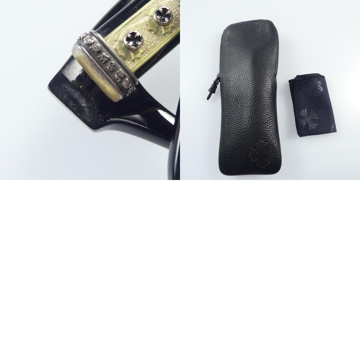 【中古】CHROME HEARTS | クロムハーツ DINGALONGLINGLONG メガネ サイズ:49□24 ブラック