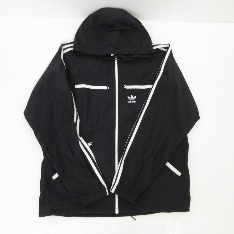 【中古】adidas Originals | アディダスオリジナルス CLASSICS WINDBREAKER ナイロンジャケット HS2066 ブラック サイズ:L