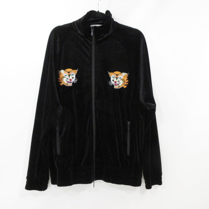 【中古】UNIVERSAL STYLE WEAR | ユニバーサルスタイルウェア ベロアトラックJKT ジャージ 643400 ブラック サイズ:L