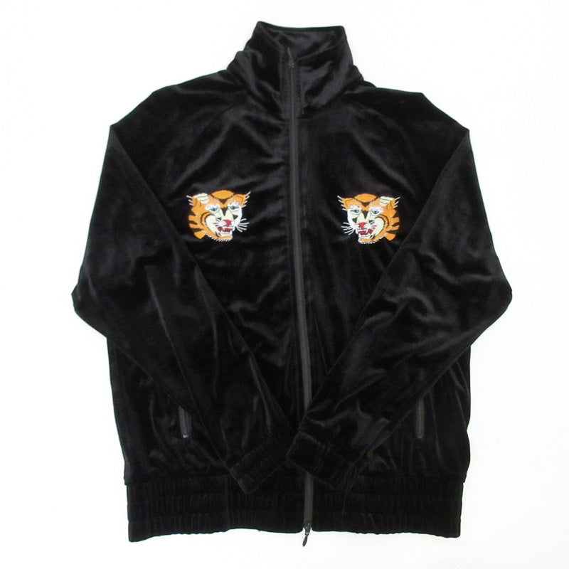 【中古】UNIVERSAL STYLE WEAR | ユニバーサルスタイルウェア ベロアトラックJKT ジャージ 643400 ブラック サイズ:L