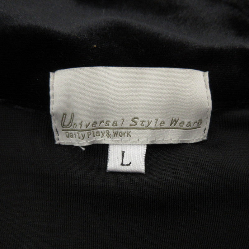 【中古】UNIVERSAL STYLE WEAR | ユニバーサルスタイルウェア ベロアトラックJKT ジャージ 643400 ブラック サイズ:L