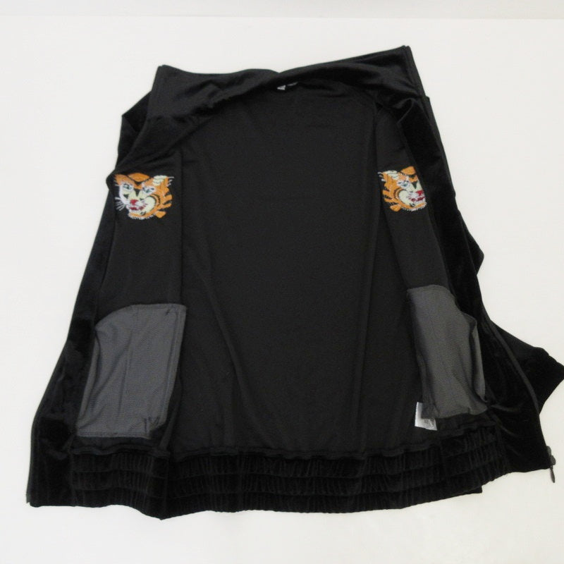 【中古】UNIVERSAL STYLE WEAR | ユニバーサルスタイルウェア ベロアトラックJKT ジャージ 643400 ブラック サイズ:L