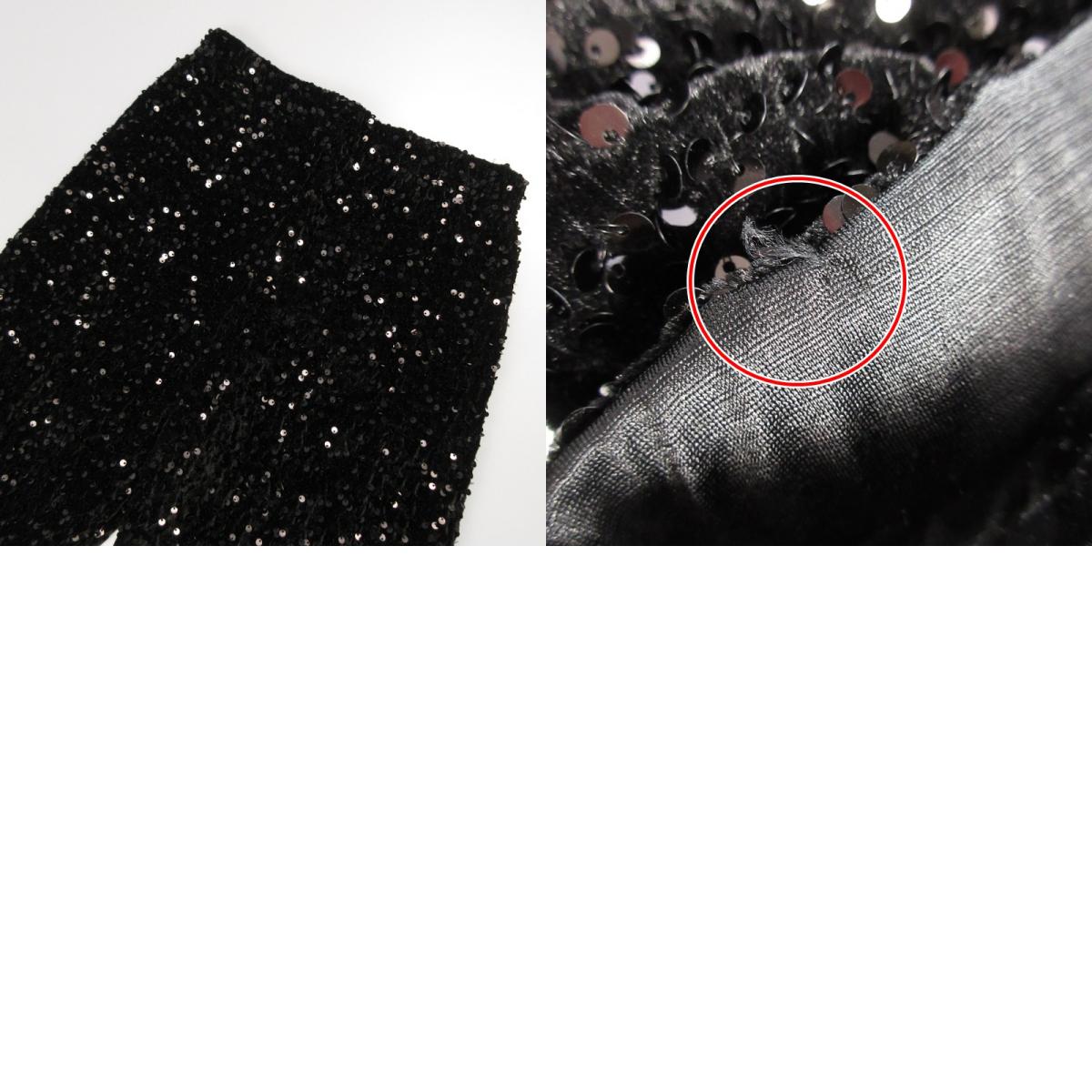 【中古】 スパンコール パンツ chw22s101 ブラック