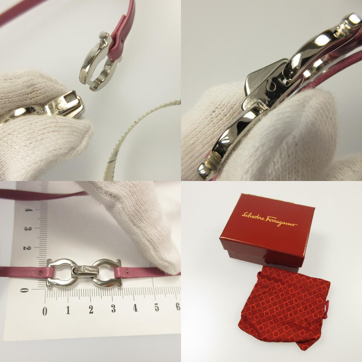 【中古】Salvatore Ferragamo | サルヴァトーレフェラガモ ガンチーニチョーカー ブレスレット ピンク