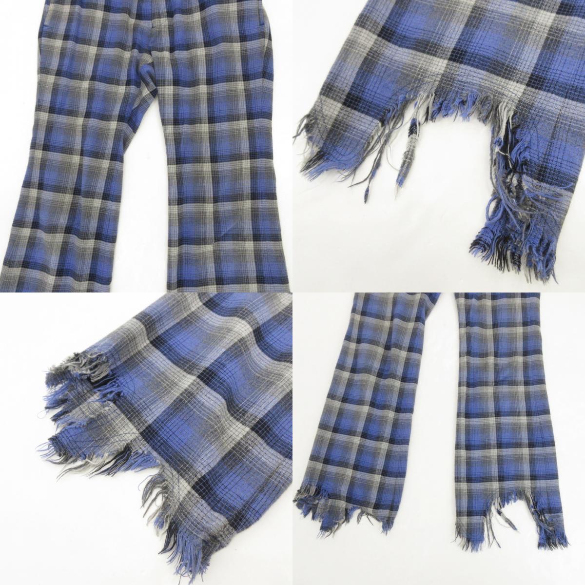 【中古】FACETASM | ファセッタズム FRINGE PANTS パンツ CHG-PT-M07 ブルー サイズ:3
