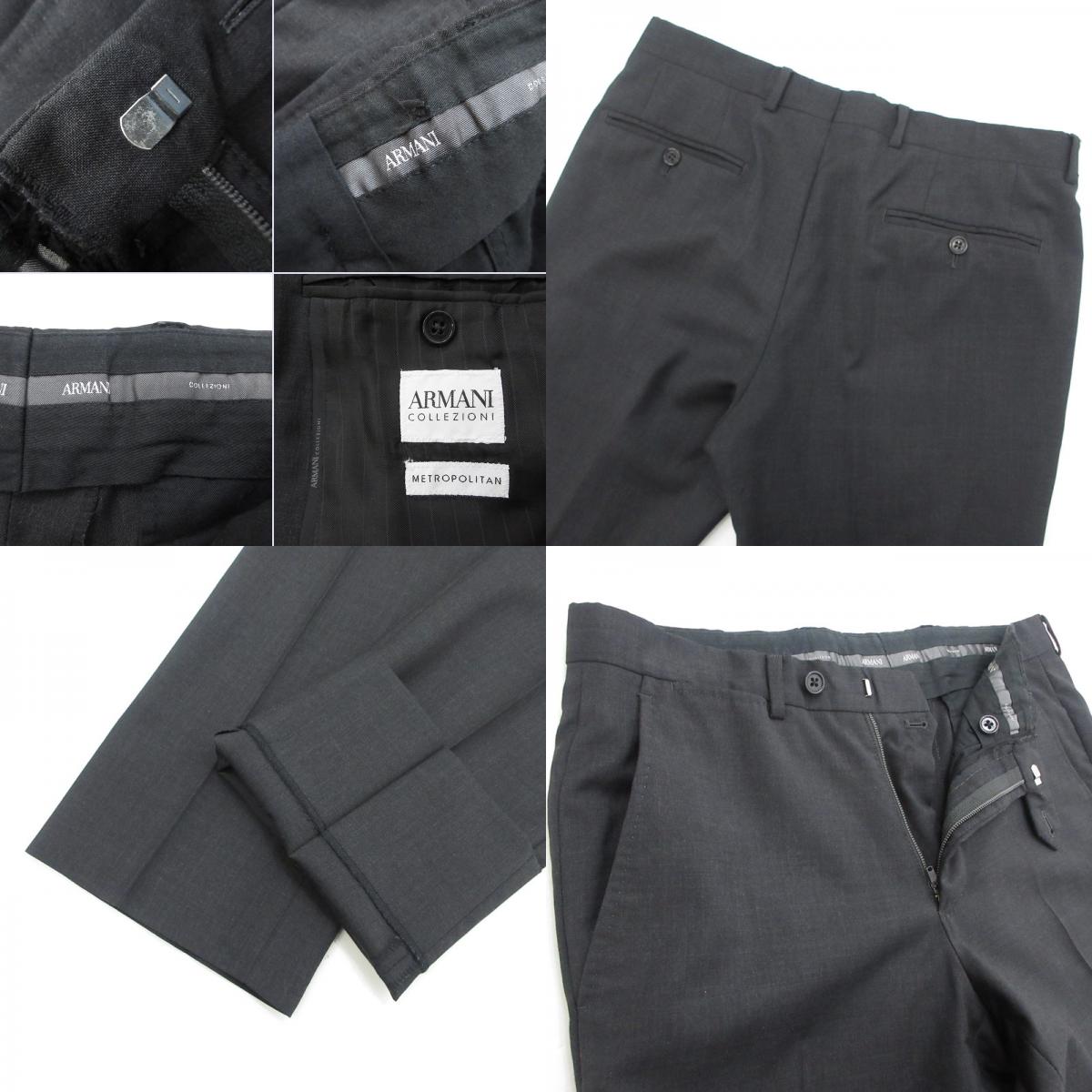 【中古】ARMANI COLLEZIONI | アルマーニコレッツォーニ METROPOLITAN セットアップ グレー サイズ:46
