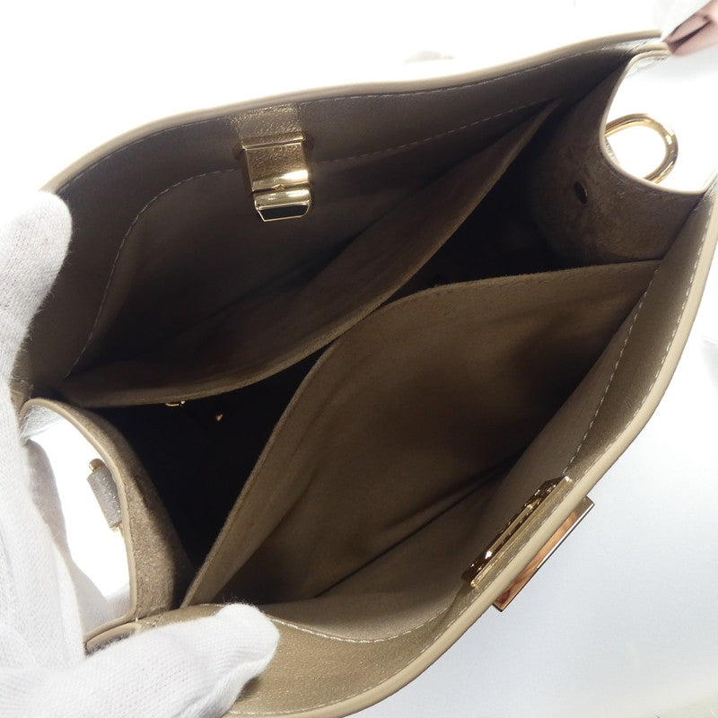 【中古】DIANA | ダイアナ ビジュー×スタッズで華やかに 2WAYミニバッグ ハンドバッグ PE2620 ベージュ