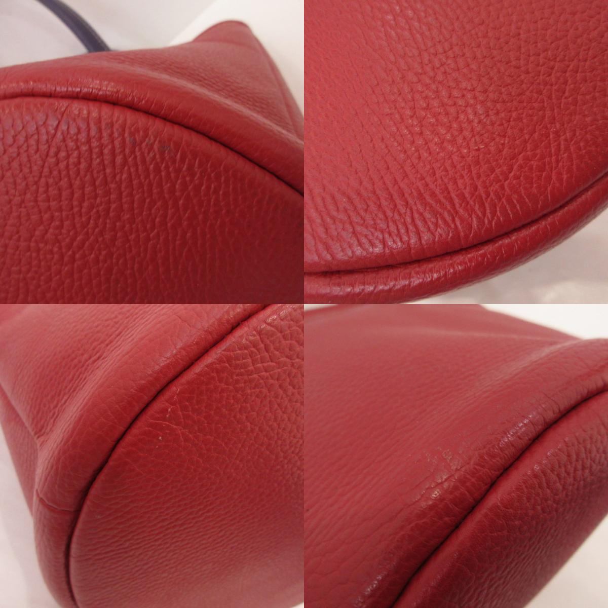 【中古】 バケツ型トート トートバッグ レッド