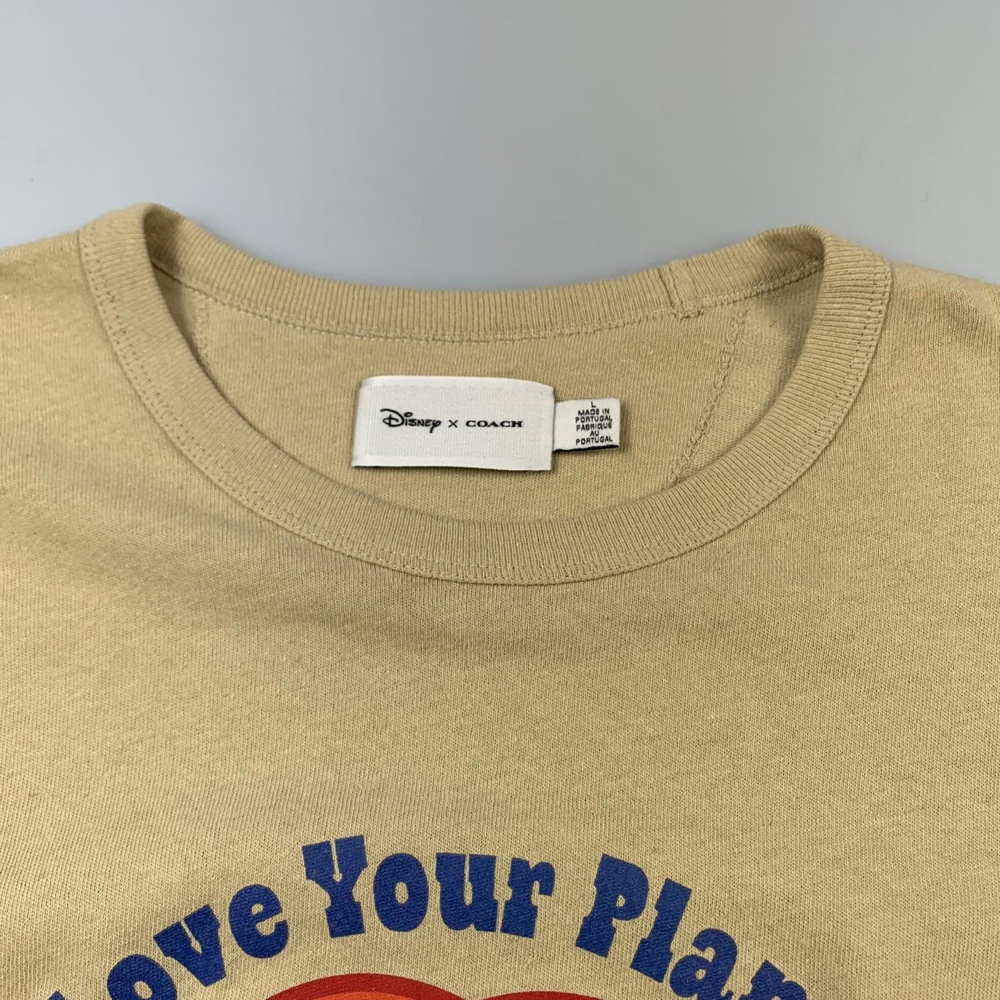 【中古】COACH | コーチ 半袖Tシャツ CH384 ベージュ サイズ:L