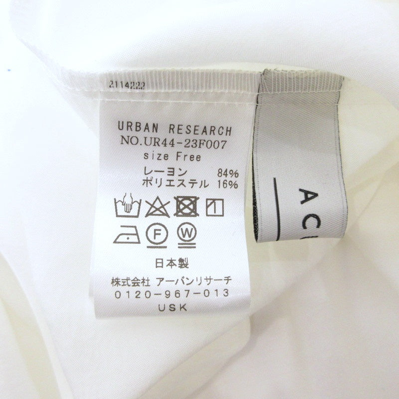 【中古】URBAN RESEARCH | アーバンリサーチ ブロードカラーレスブラウス ブラウス UR44-23F007 ホワイト