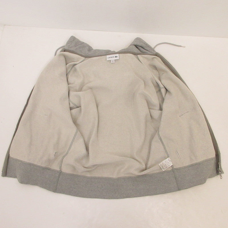 【中古】LACOSTE | ラコステ プレミアムコットンジップスウェットパーカ パーカー SH101EL グレー サイズ:M