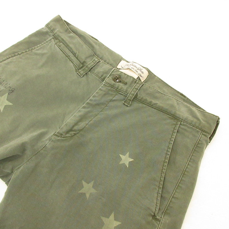【中古】REMI RELIEF | レミレリーフ スタースタッズ ショートパンツ カーキグリーン サイズ:M