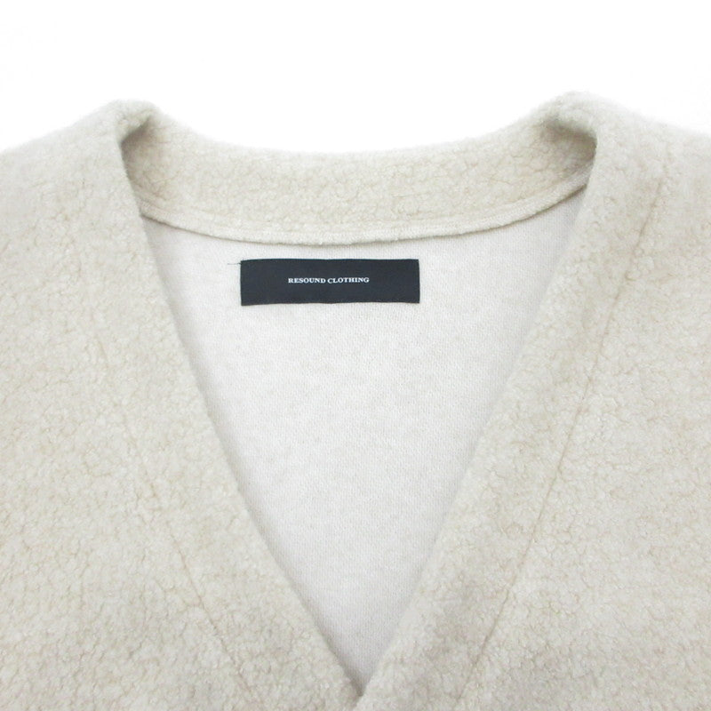 【中古】RESOUND CLOTHING | リサウンドクロージング ANGOLA BOA PILE CARDIGAN カーディガン RC30-C-006 ベージュ サイズ:3
