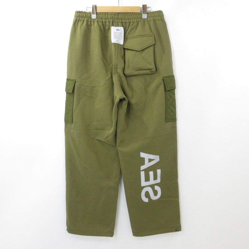 【中古】WIND AND SEA | ウィンダンシーウインダンシー QUILTING SWEAT PT パンツ WDS-O-GEN-23-Q2-PT-03 オリーブ サイズ:XL
