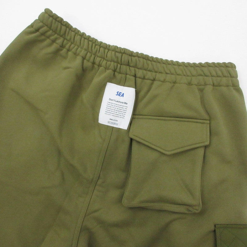 【中古】WIND AND SEA | ウィンダンシーウインダンシー QUILTING SWEAT PT パンツ WDS-O-GEN-23-Q2-PT-03 オリーブ サイズ:XL