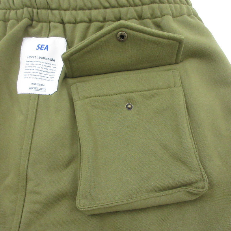 【中古】WIND AND SEA | ウィンダンシーウインダンシー QUILTING SWEAT PT パンツ WDS-O-GEN-23-Q2-PT-03 オリーブ サイズ:XL