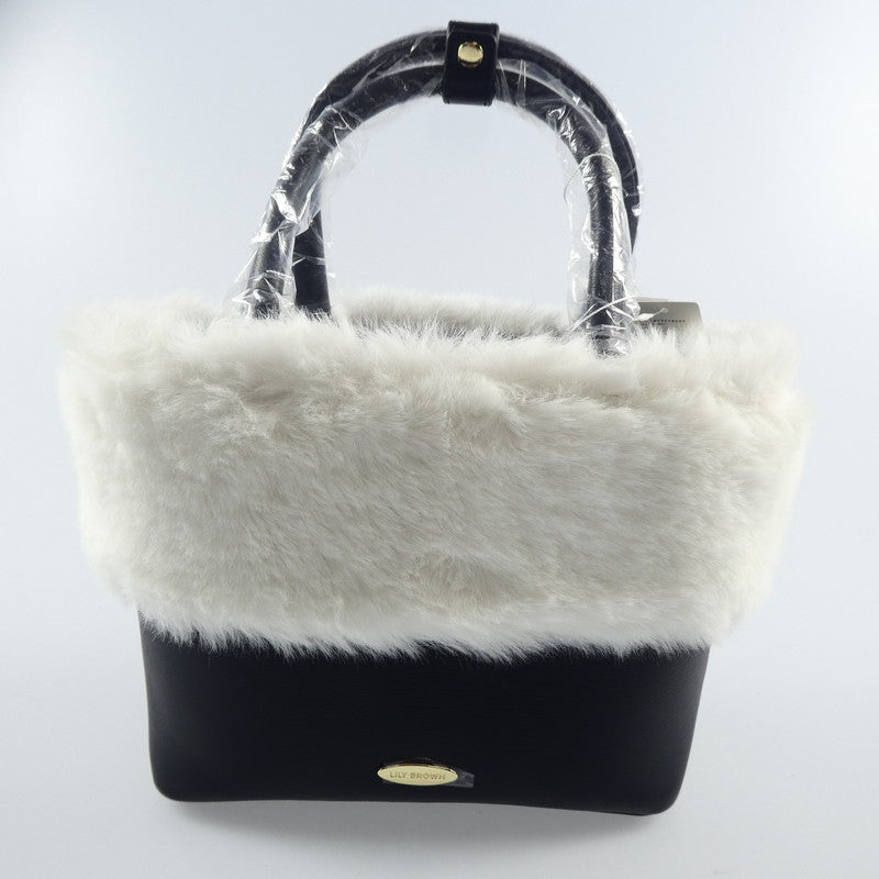 【中古】Lily Brown | リリーブラウン エコファー切り替えトート ハンドバッグ LWGB249007 2024A/W アイボリー