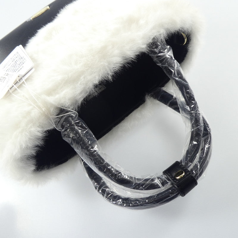 【中古】Lily Brown | リリーブラウン エコファー切り替えトート ハンドバッグ LWGB249007 2024A/W アイボリー