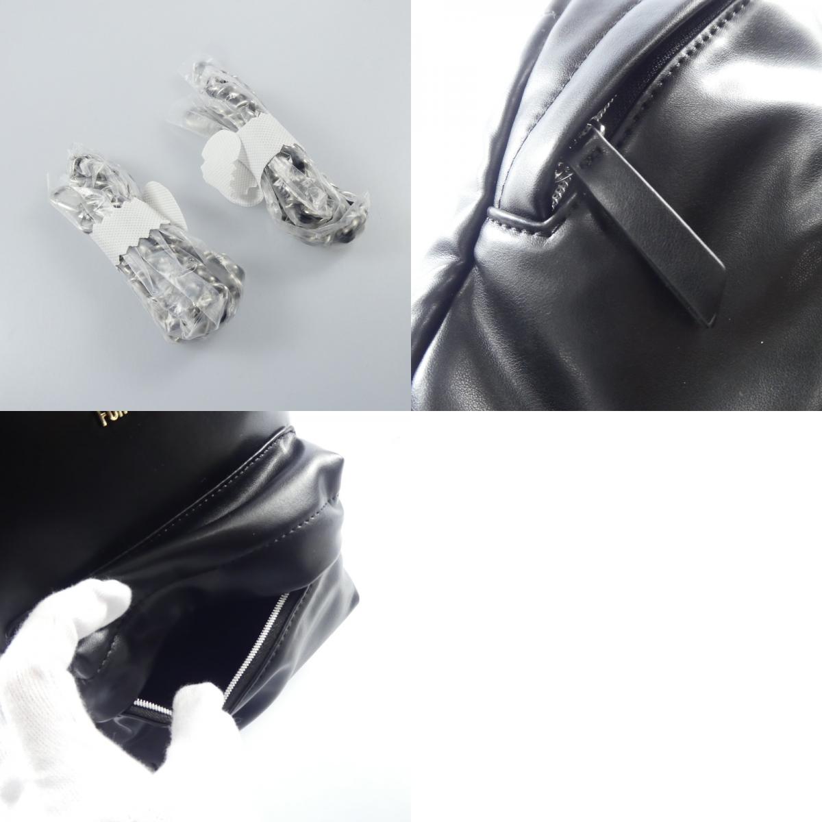 【中古】furfur | ファーファー チェーンショルダーミニリュック ショルダーバッグ RWGB242503 ブラック