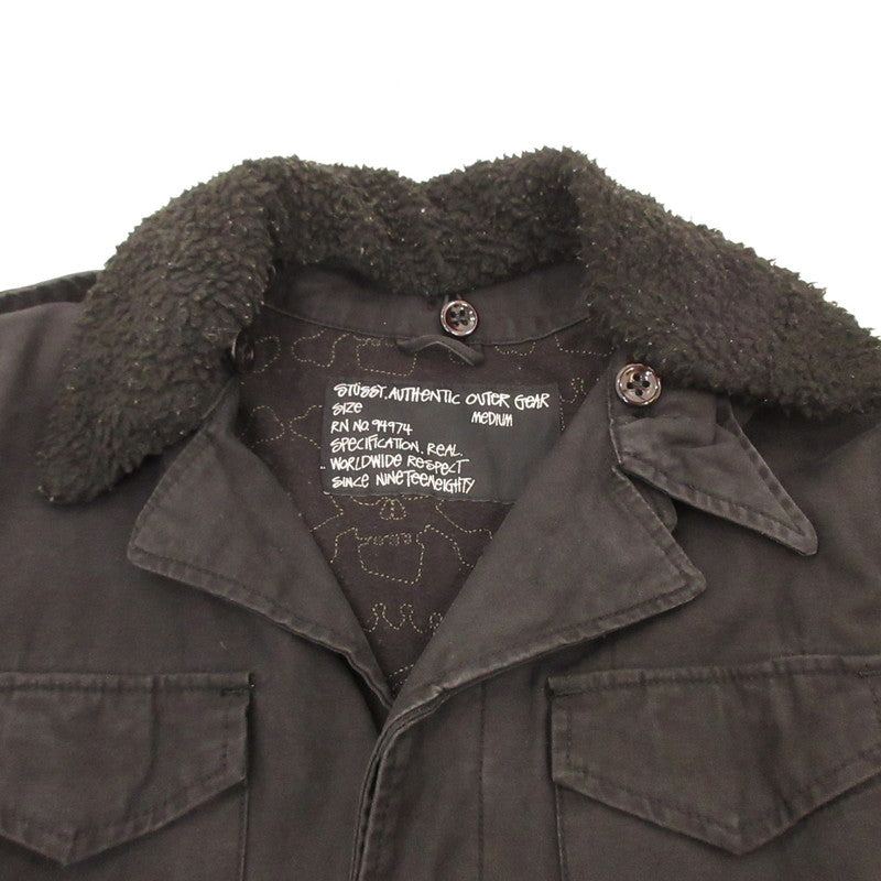 【中古】STUSSY | ステューシー M-65 ミリタリージャケット 94974 AUTHENTIC OUTER GEAR ブラック サイズ:M
