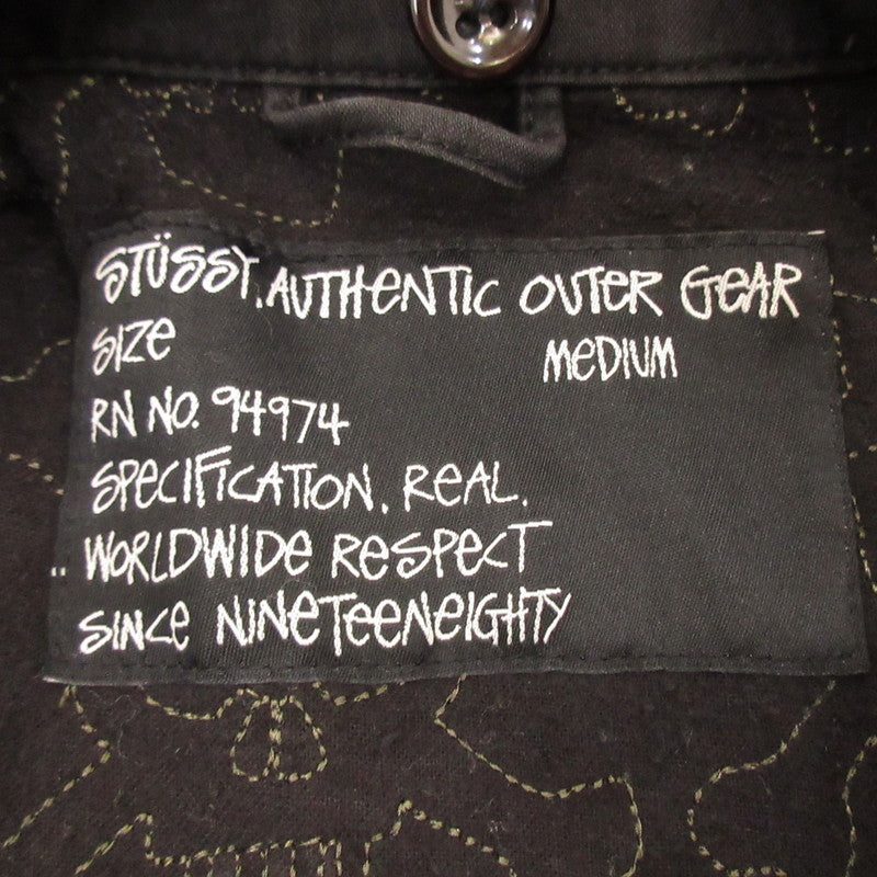 【中古】STUSSY | ステューシー M-65 ミリタリージャケット 94974 AUTHENTIC OUTER GEAR ブラック サイズ:M