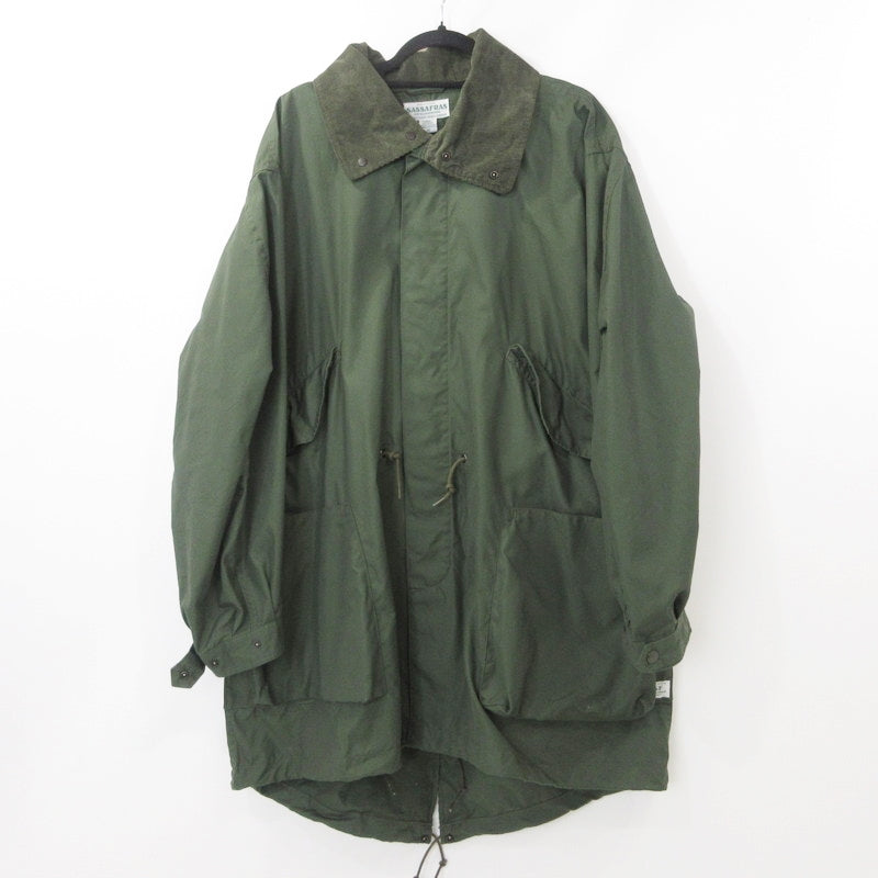 【中古】SASSAFRAS | ササフラス Digs Crew Coat モッズコート オリーブ サイズ:M
