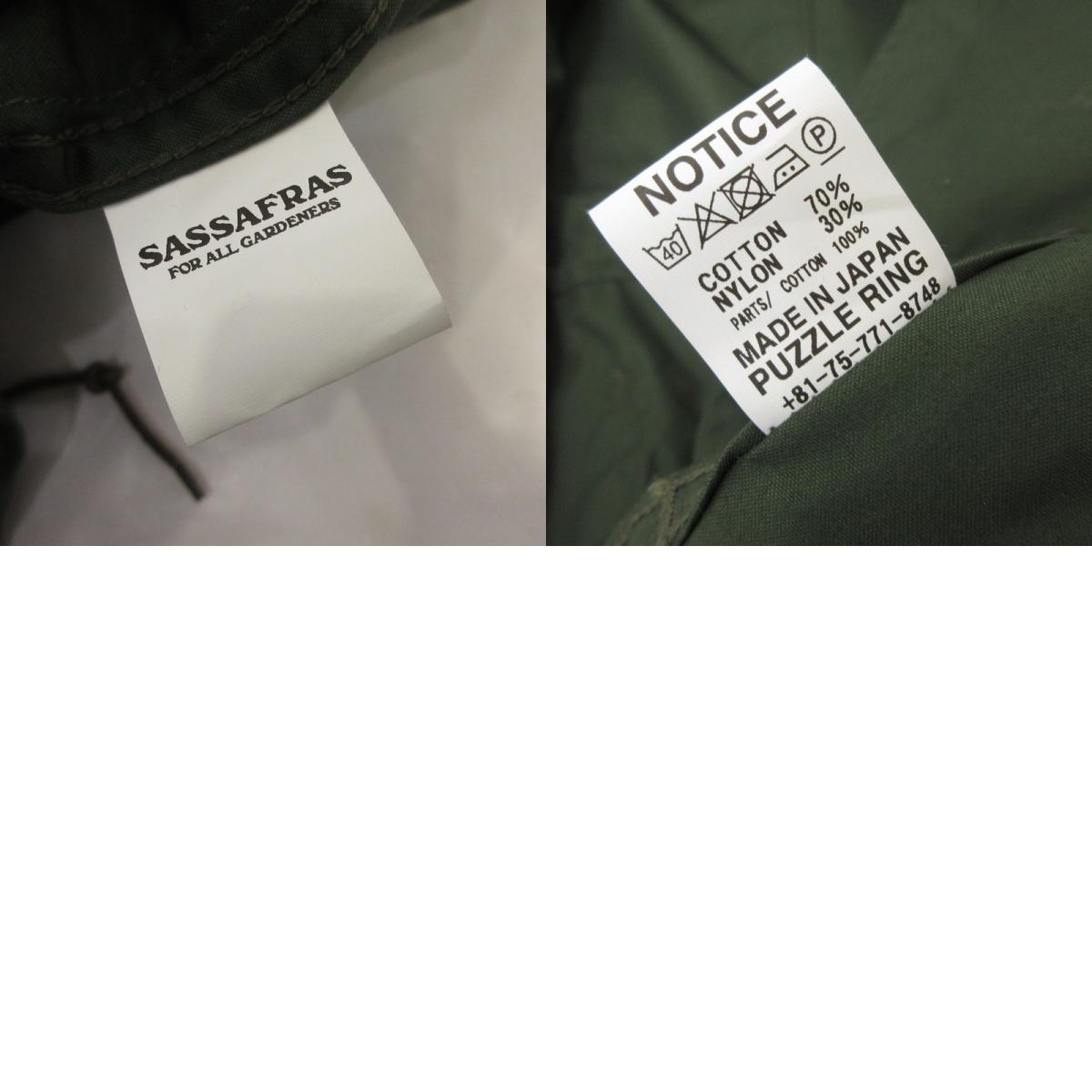 【中古】SASSAFRAS | ササフラス Digs Crew Coat モッズコート オリーブ サイズ:M