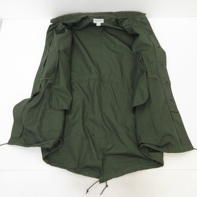 【中古】SASSAFRAS | ササフラス Digs Crew Coat モッズコート オリーブ サイズ:M