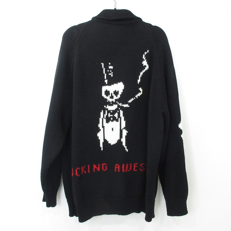 【中古】Fucking Awesome | ファッキングオーサム COWICHAN CARDIGAN ブルゾン ブラック サイズ:L
