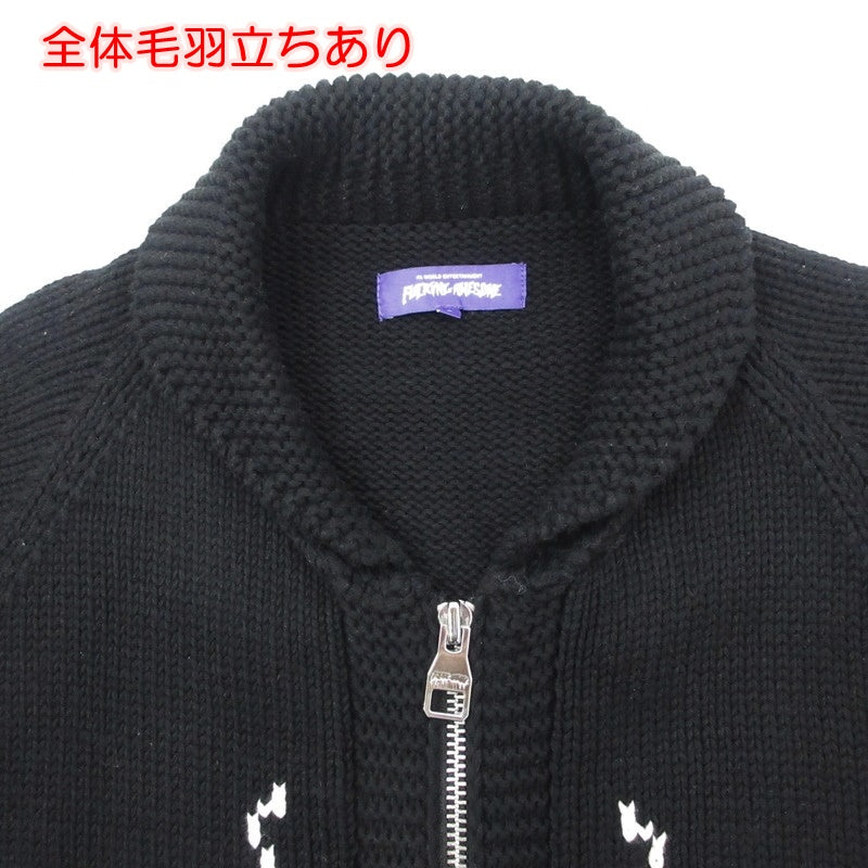 【中古】Fucking Awesome | ファッキングオーサム COWICHAN CARDIGAN ブルゾン ブラック サイズ:L