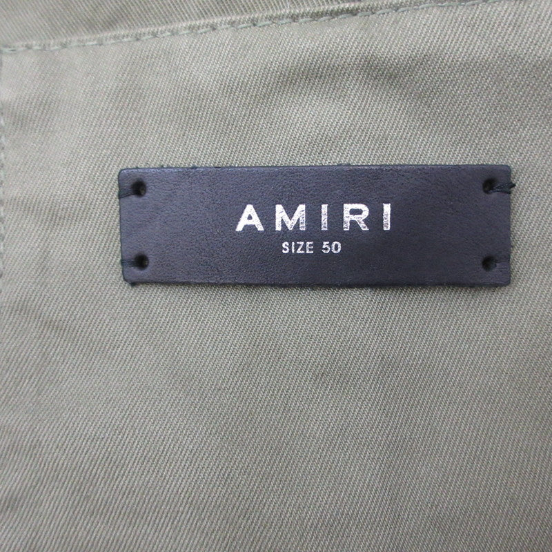 【中古】AMIRI | アミリ BLEACHED BANDANA M-65 ミリタリージャケット PF22MOS003/SR3BN0005SMRRCS0 オリーブ サイズ:50