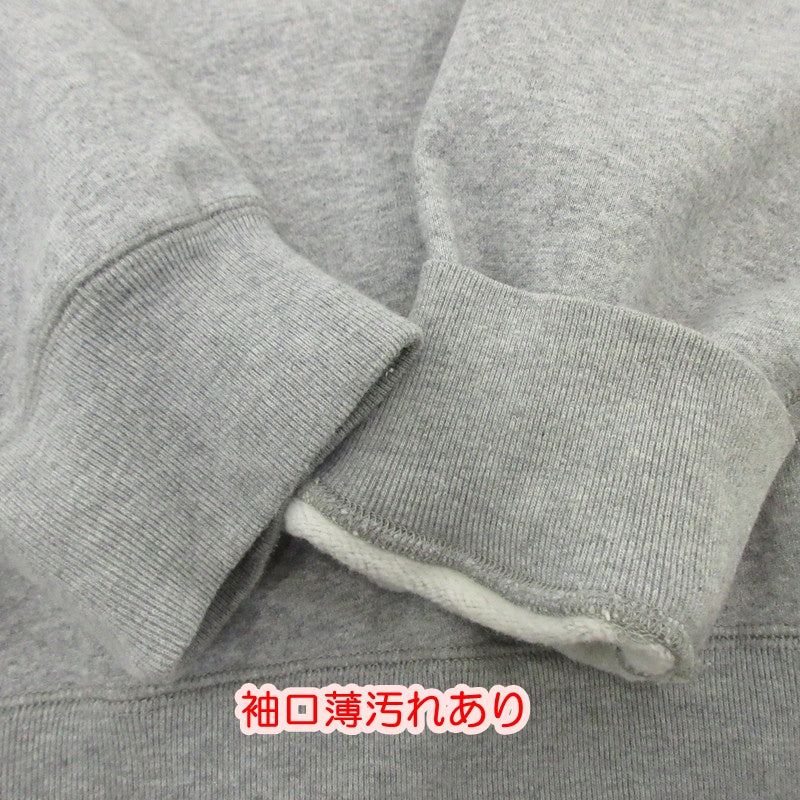 【中古】BlackEyePatch | ブラックアイパッチ HANDLE WITH CARE CREW SWEAT スウェット グレー サイズ:L