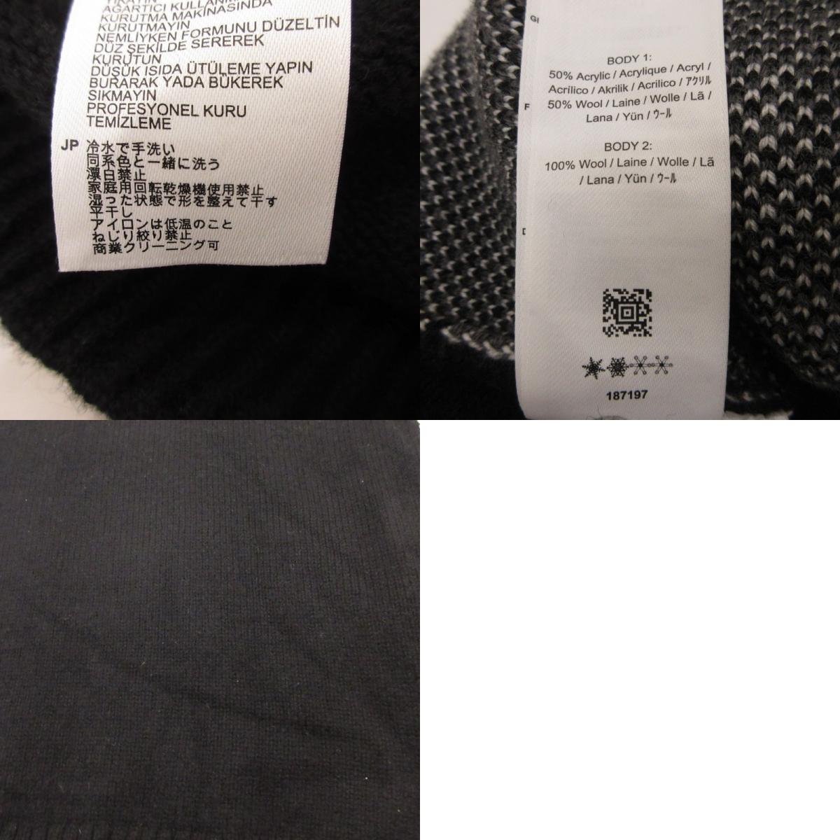 【中古】FRED PERRY | フレッドペリー TARTAN PANEL SWEATER セーター K4569/102 ブラック サイズ:S