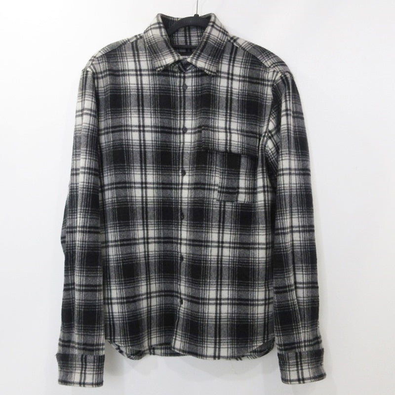 【中古】DSQUARED2 | ディースクエアード ICON オンブレチェックウールシャツ 長袖シャツ S79DL0036 ブラック サイズ:44